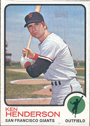 1973 Topps Baseball Cards      101     Ken Henderson